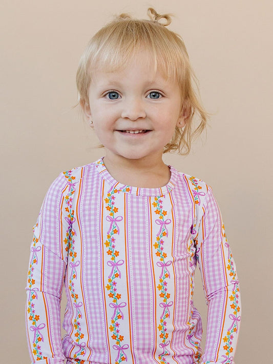 Bamboo Two Piece Set | Gingham & Flowers