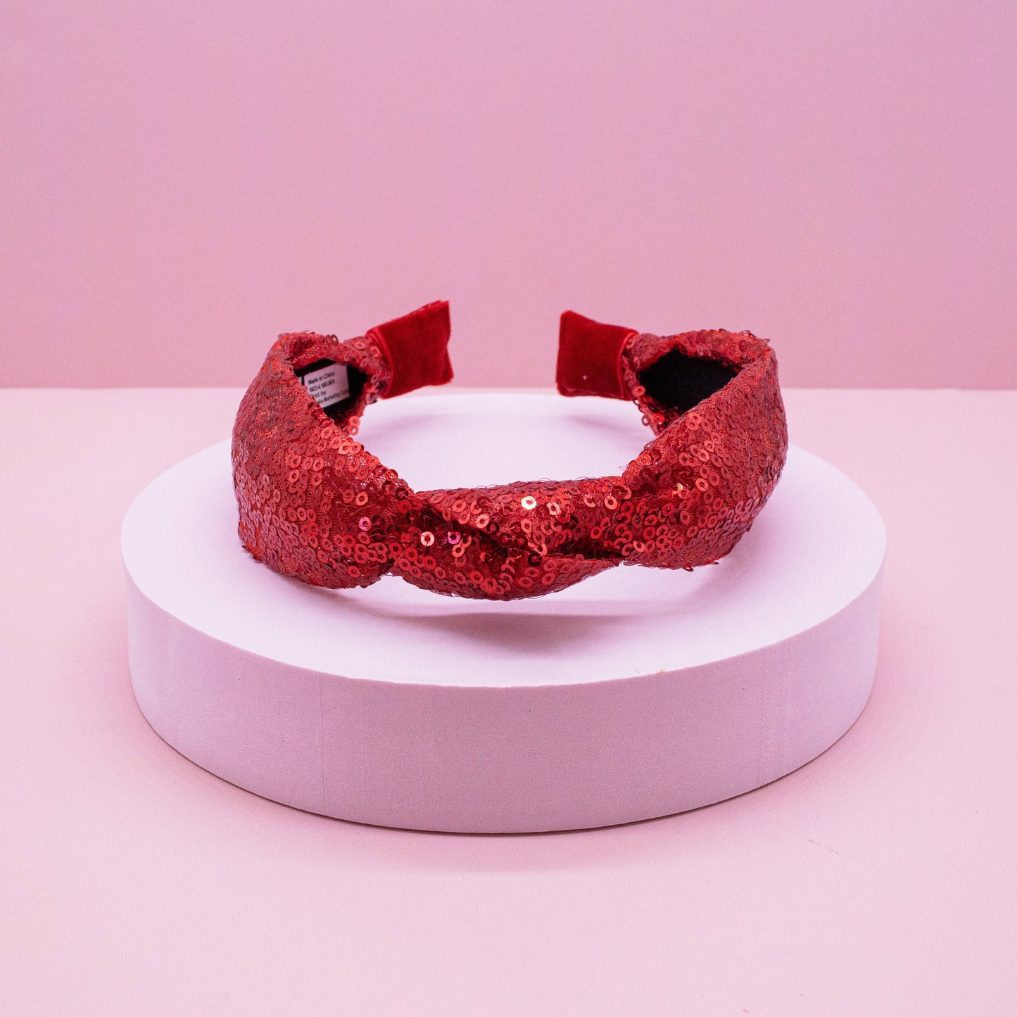 Red Sequin Knot Headband