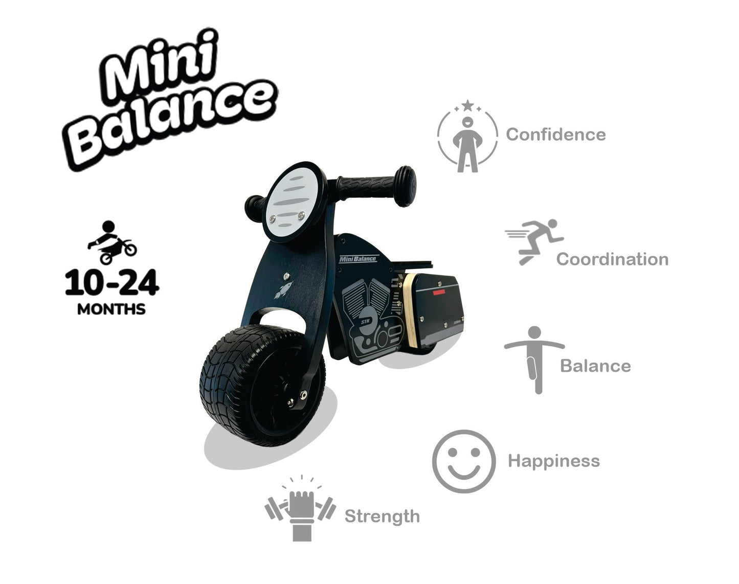 Baby Balance Bike MiniBalance King of Block