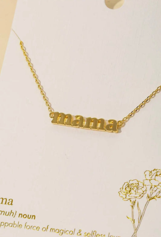 Bold Print MAMA necklace