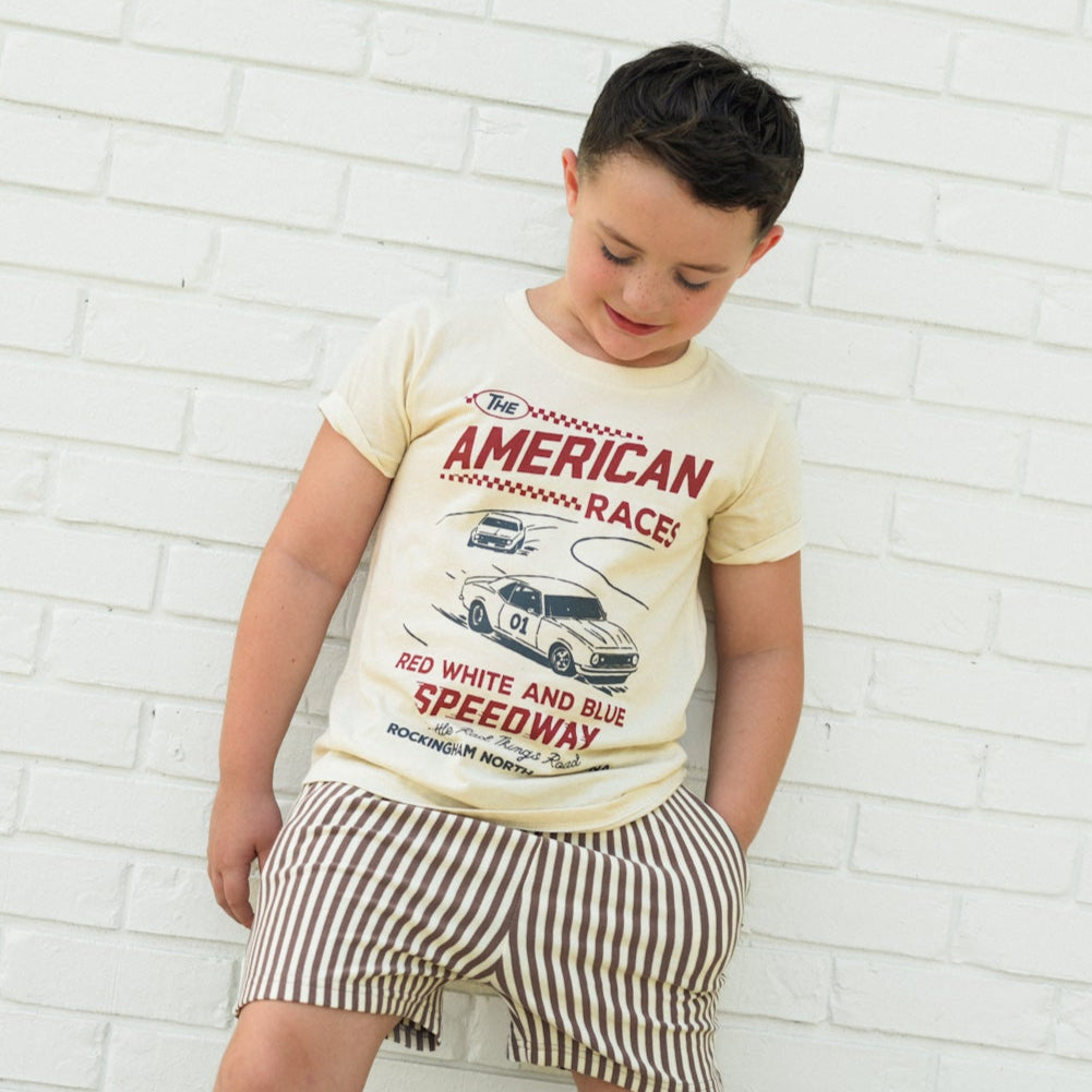 THE ALL AMERICAN RACES TEE - CREAM