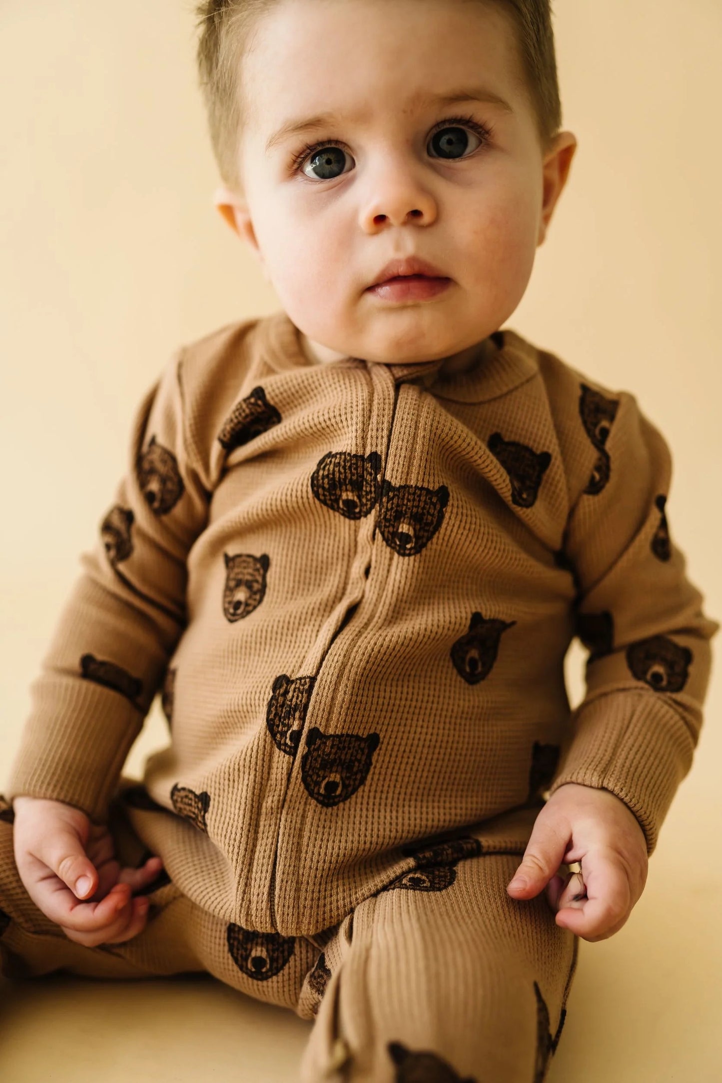 Organic 2-Way Zip Romper - Wild Bear