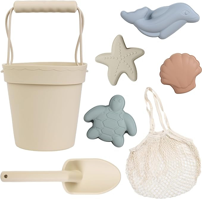 Silicone Beach 6pc Set - Parchment