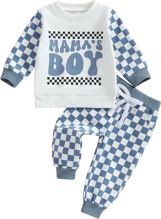 Mama's Boy Checkered Pant Set