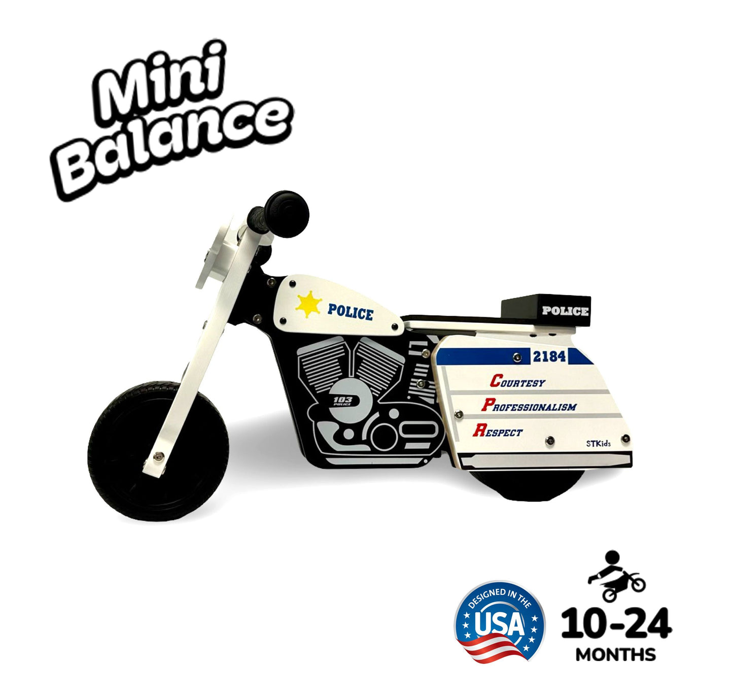 Baby Balance Bike MiniBalance Police Patrol