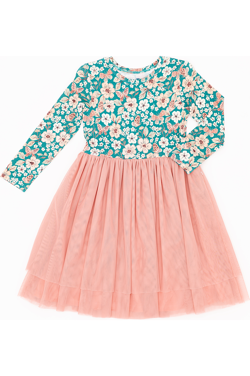 Bamboo Tulle Dress - Juniper