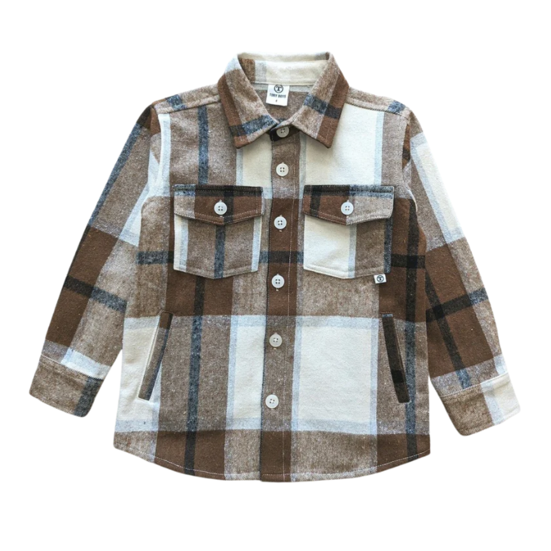 Brown Flannel Shacket