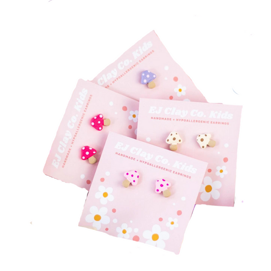 Kids Mushroom Hypoallergenic Earrings