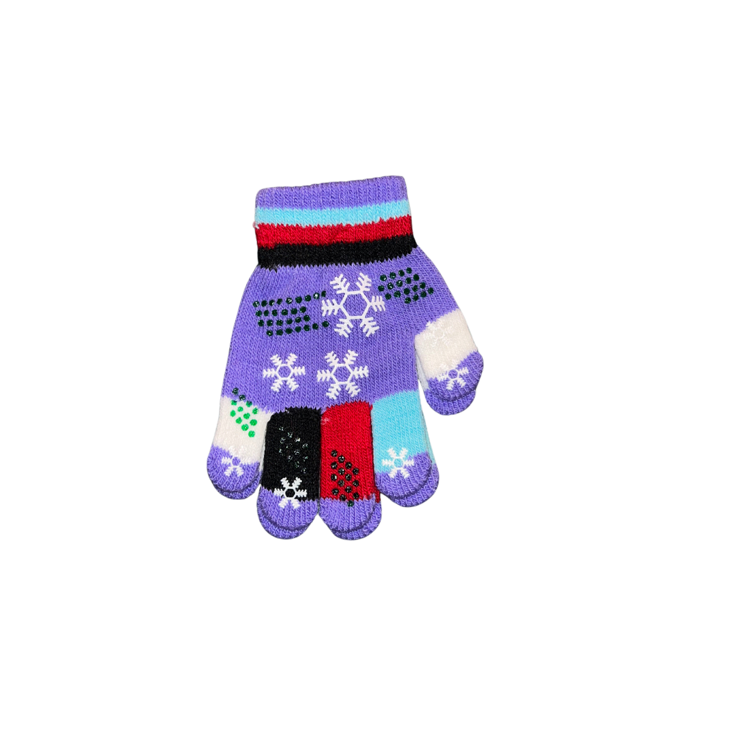 Snowflake Print Kids Gloves
