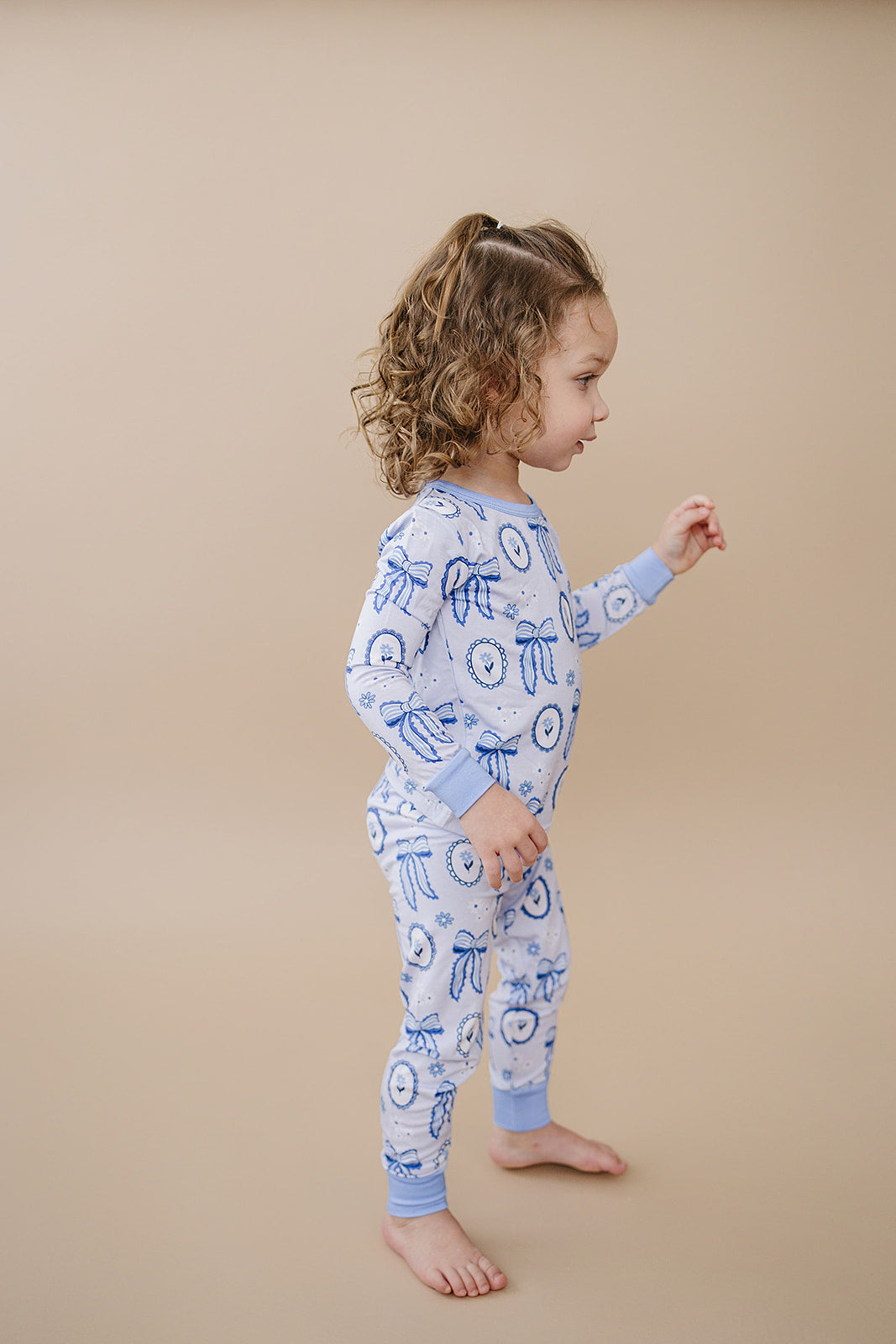 Bamboo Two Piece Set | Blue Bow