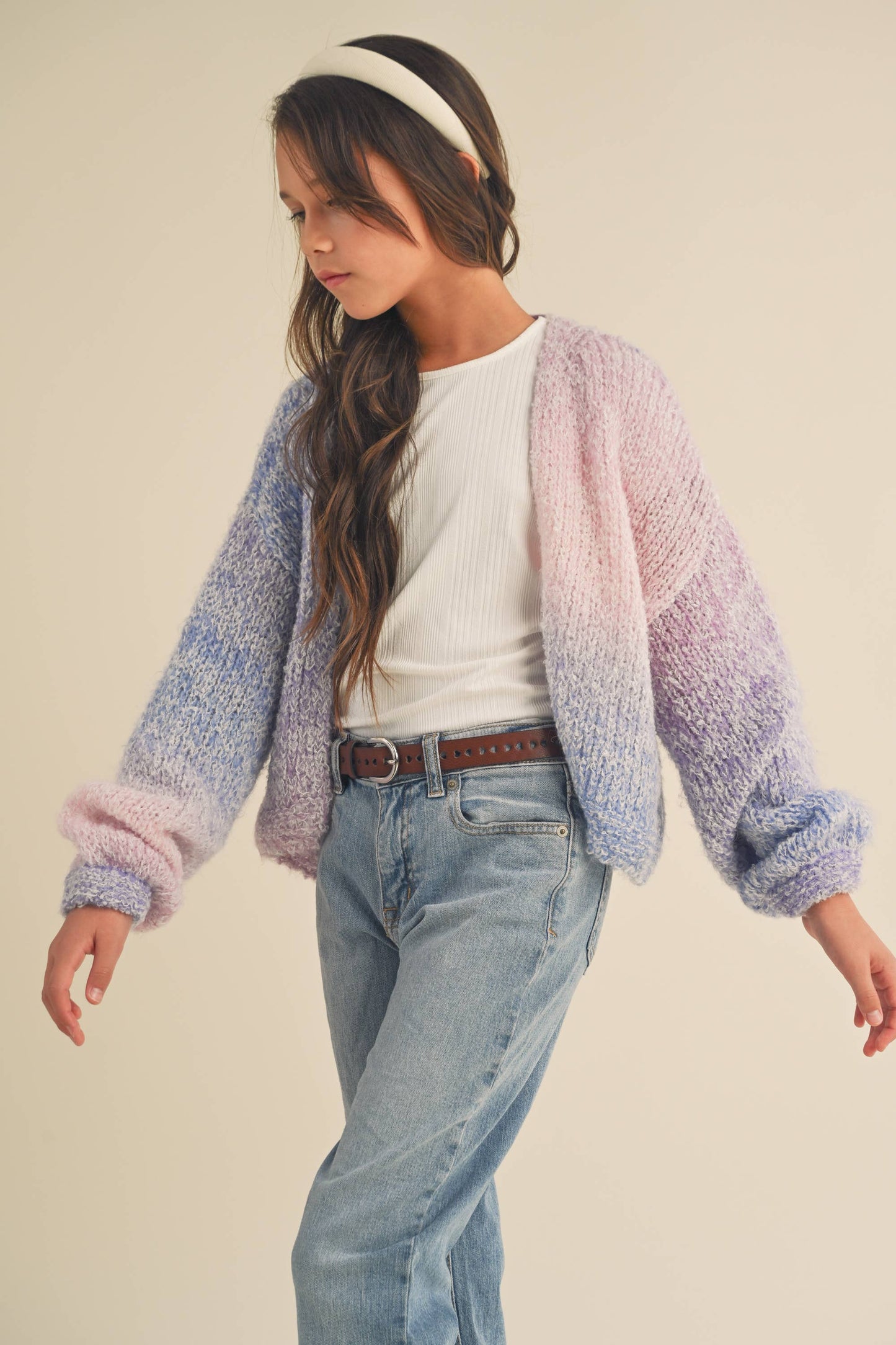 Multi Color Rainbow Sweater Cardigan