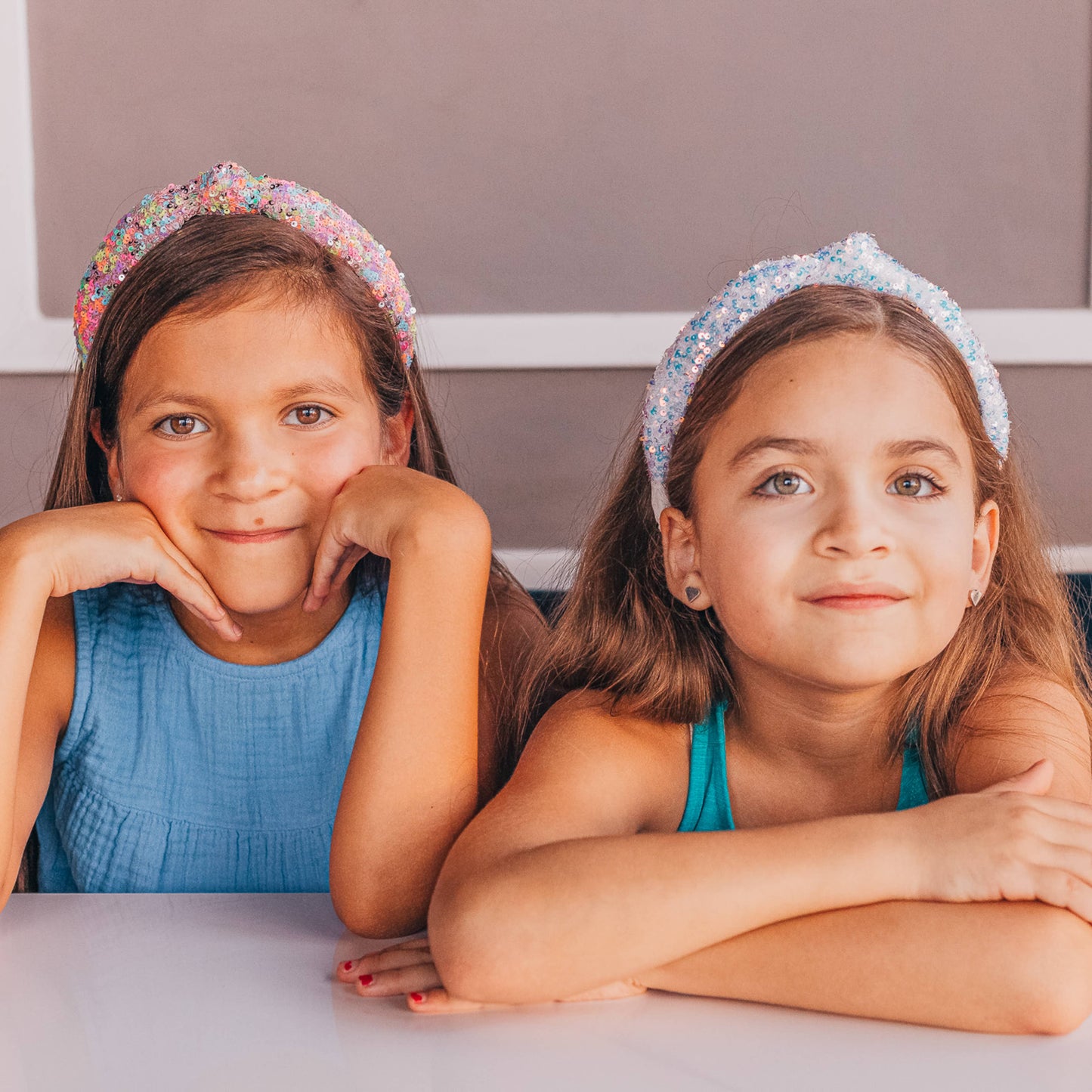 Purple Sequin Knotted Headband