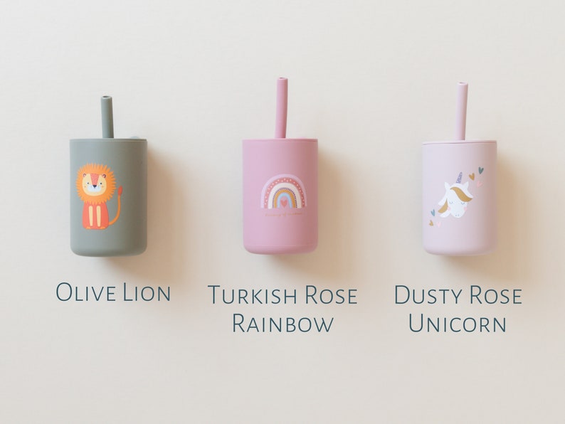 Silicone Straw Cup for Babies & Toddlers - 6oz Silicone Sippy Cup