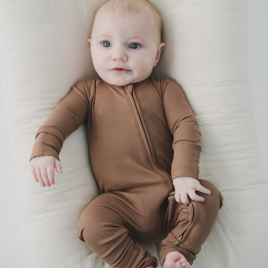 Mocha Zipper Romper