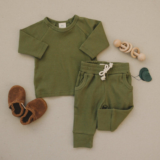 Organic Cotton Ribbed 2pc Set - more colors