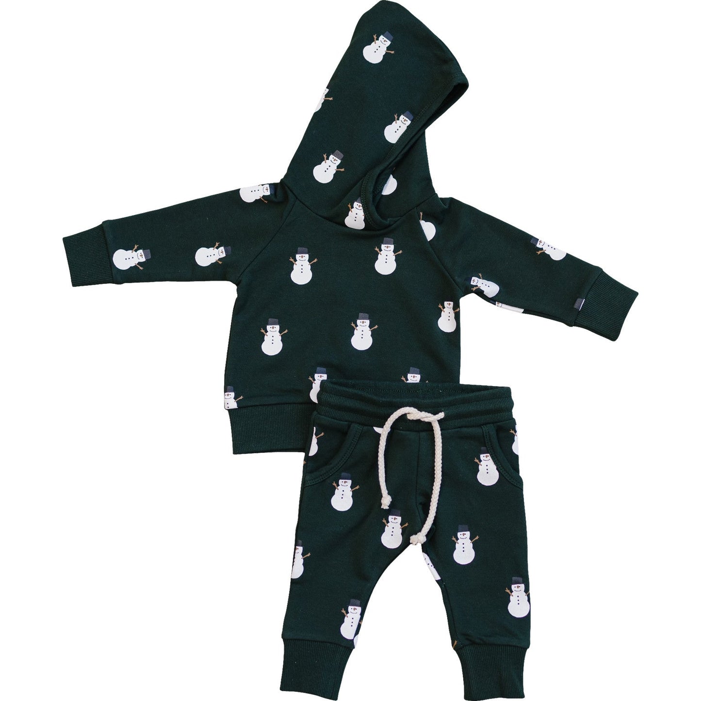 Snowman Hooded French Terry Set
