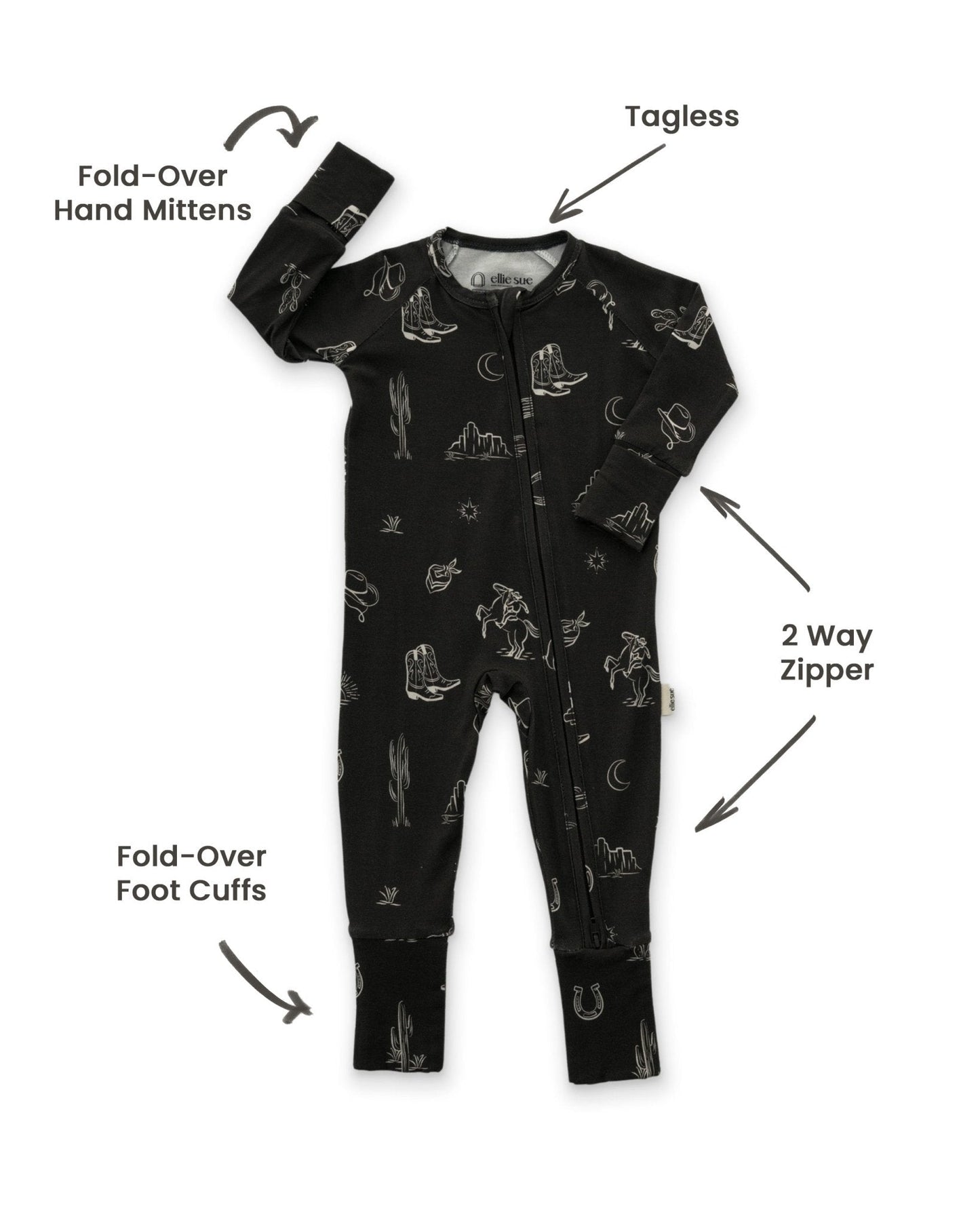 Western Zipper Romper