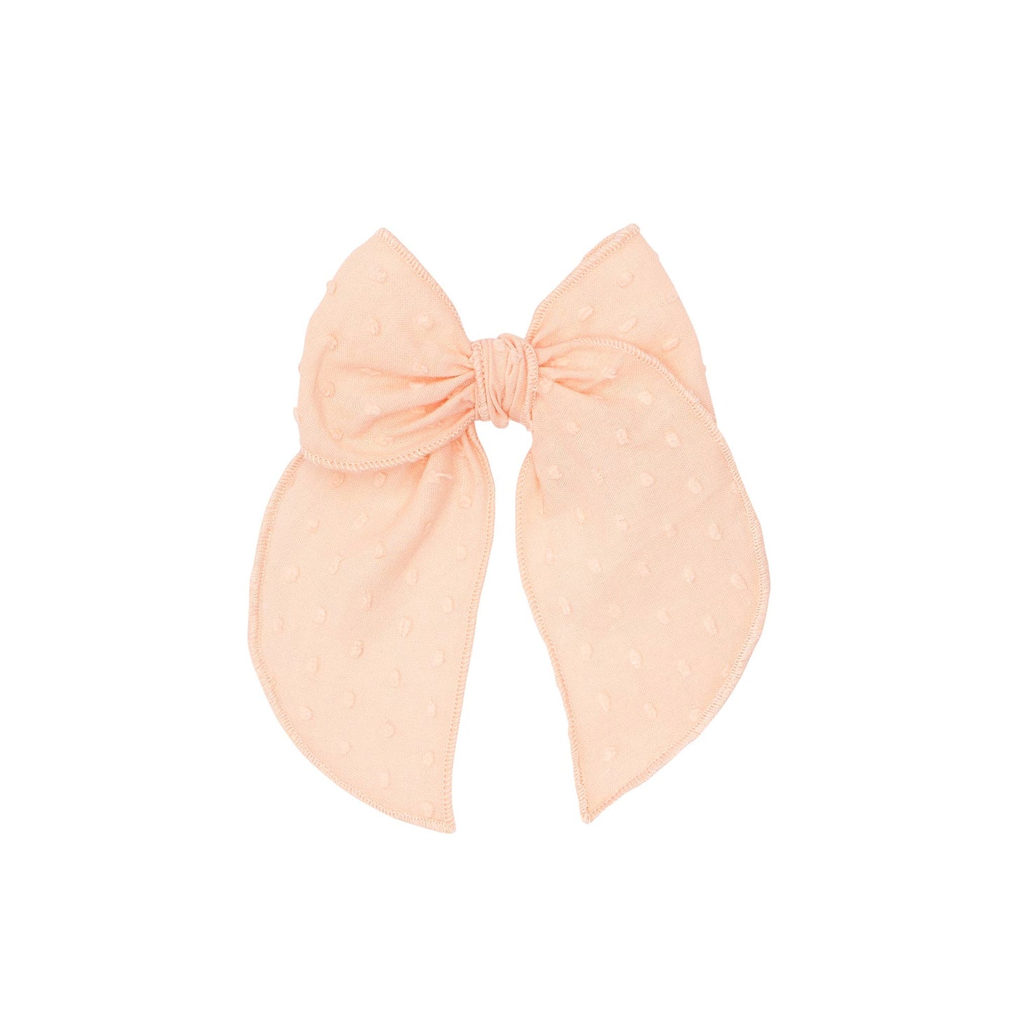 Baby Bling Bows - BELLE CLIP: clipped dot tropical peach