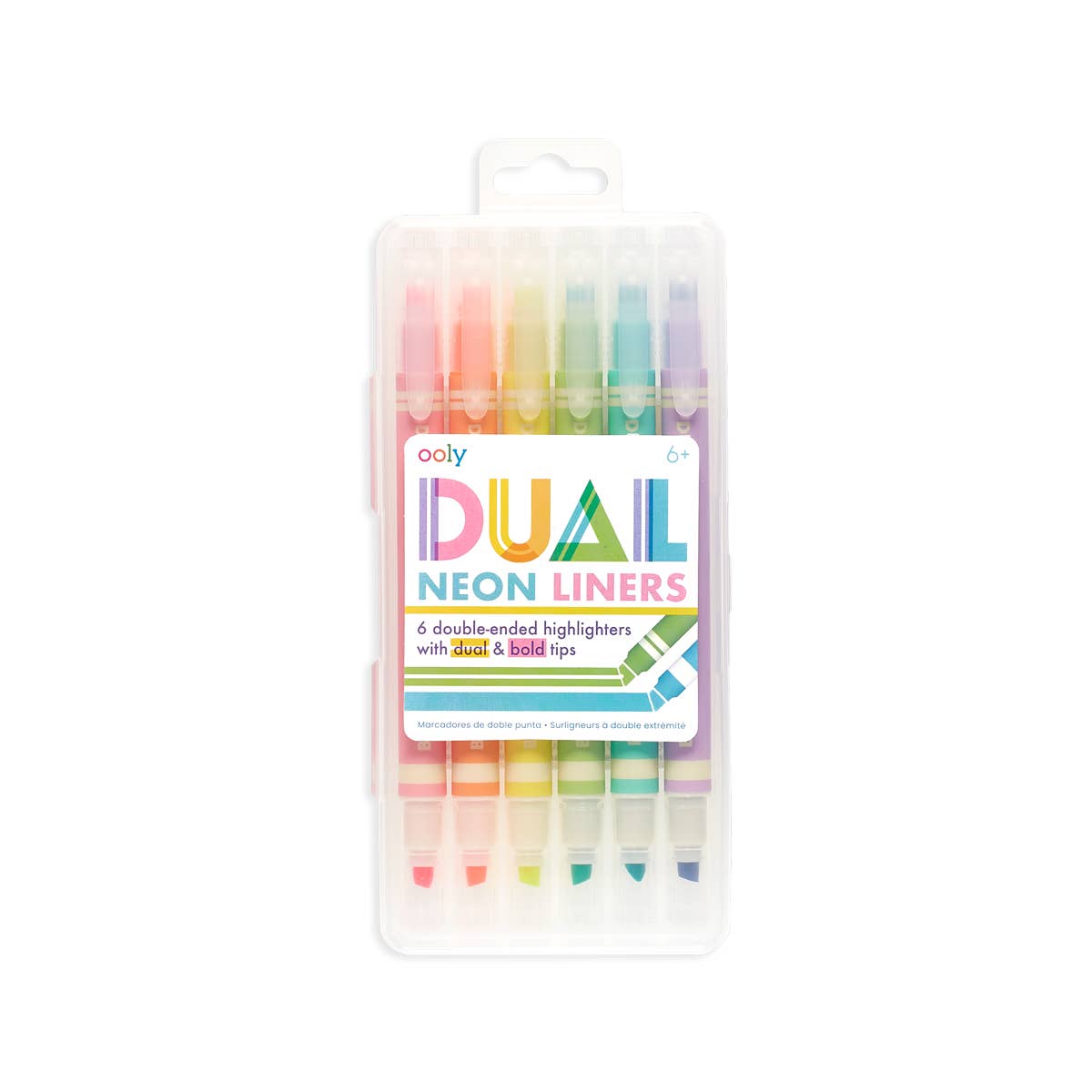 Dual Liner Double-Ended Highlighters (Set of 6)