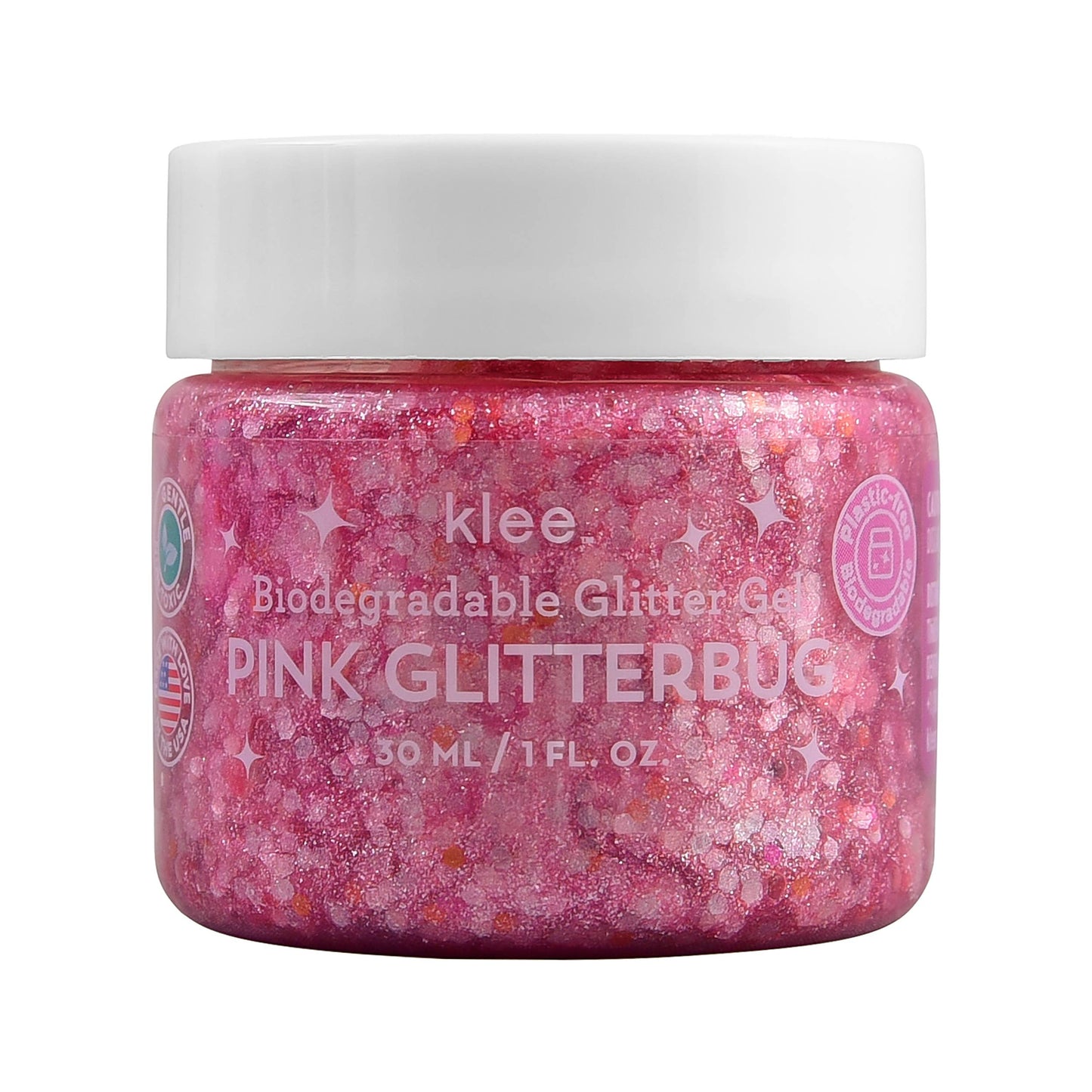 Pink Glitterbug - Klee Biodegradable Glitter Gel, 1 oz