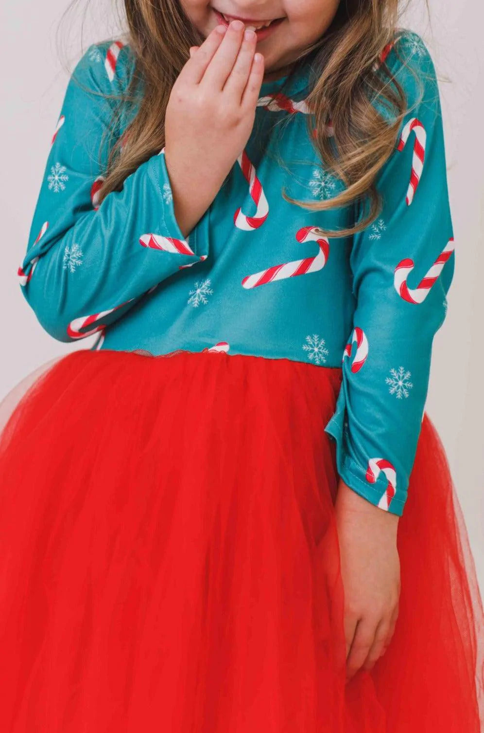 Christmas Candy L/S Tutu Dress