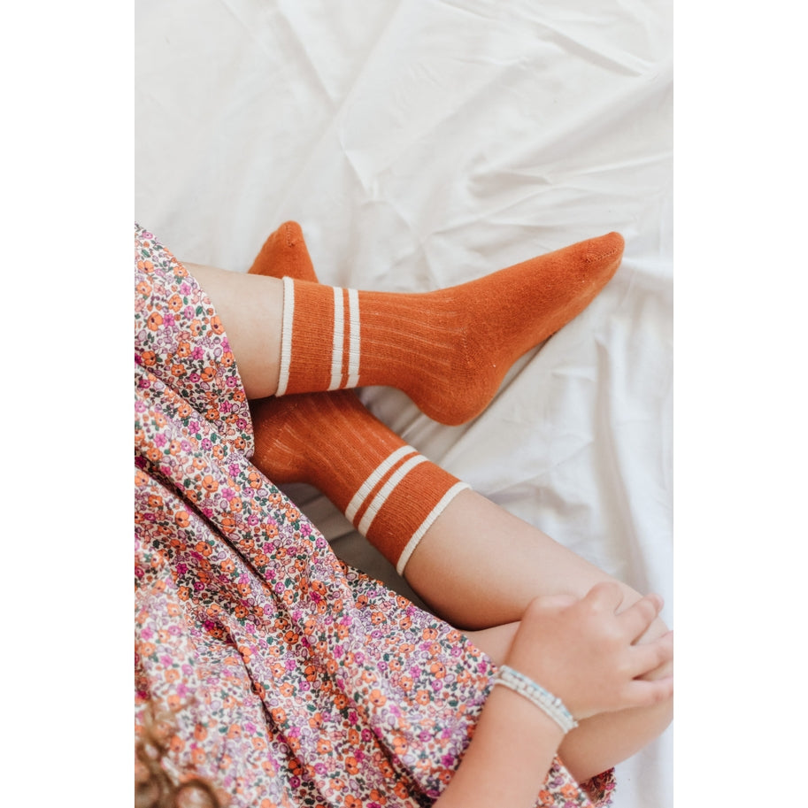 Striped Sock Burnt Orange