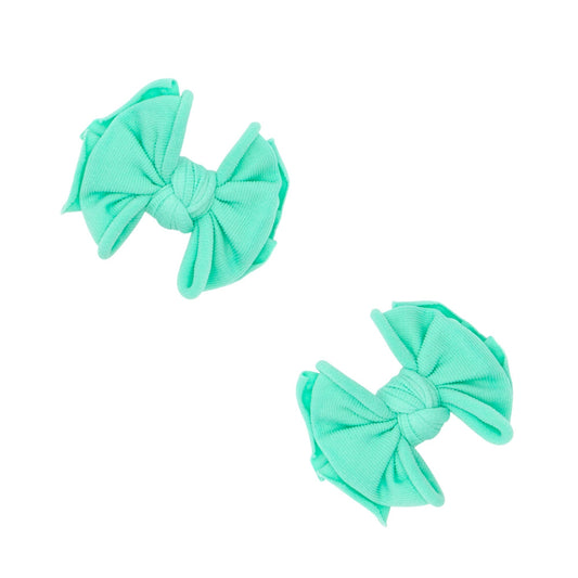 Baby Bling Bows - 2PK BABY FAB CLIPS: mint