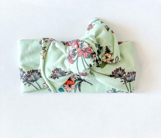 Green Floral Headwrap